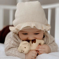 Tikiri Puppy Organic Natural Rubber Rattle, Teether & Bath Toy