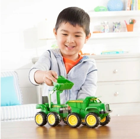 TOMY John Deere Sandbox Dump Truck & Tractor 2/PK