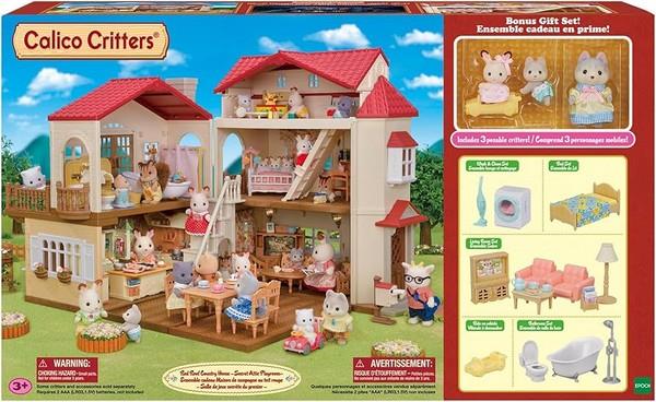 Calico Critters Red Roof Country Home Secret Attic Playroom Gift Set