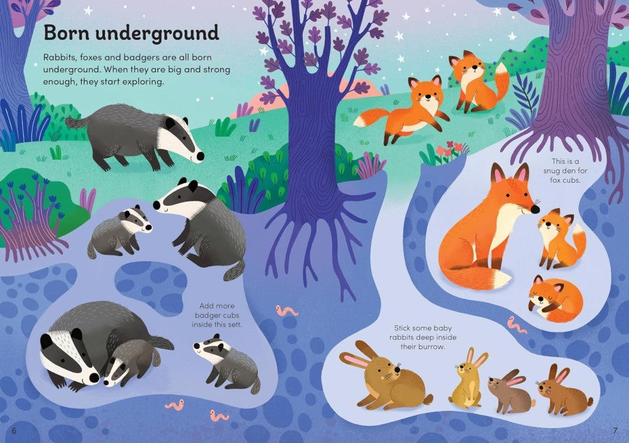 Usborne Little Stickers Baby Animals