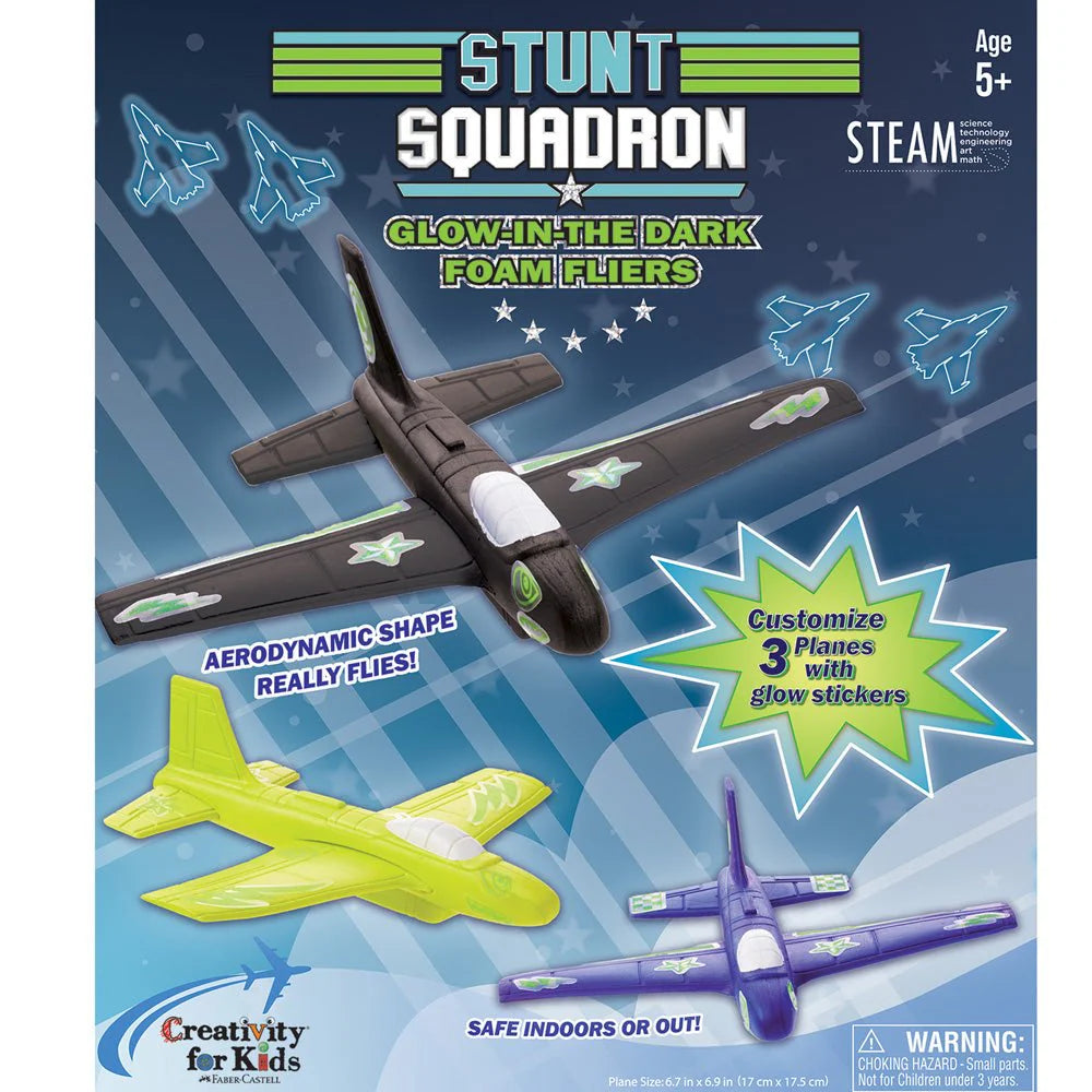 Creativity For Kids Stunt Squadron Glow in the Dark Foam Fliers