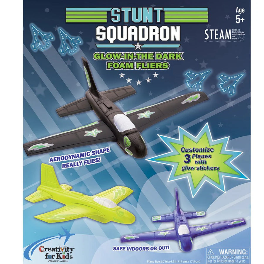 Creativity For Kids Stunt Squadron Glow in the Dark Foam Fliers