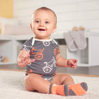 Gerber Bicycle 5 Pack Short Sleeve Onsie 6-9