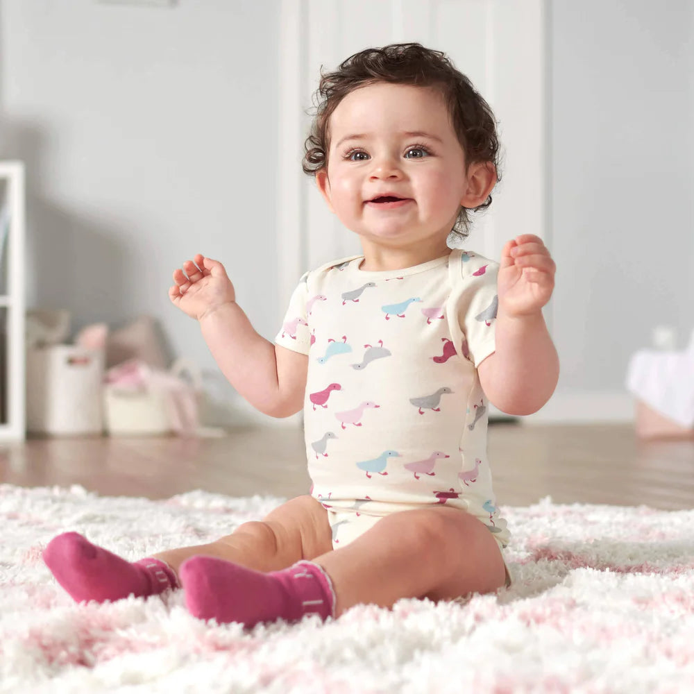 Gerber Duckling 5 Pack Short Sleeve Onsie 12 Months