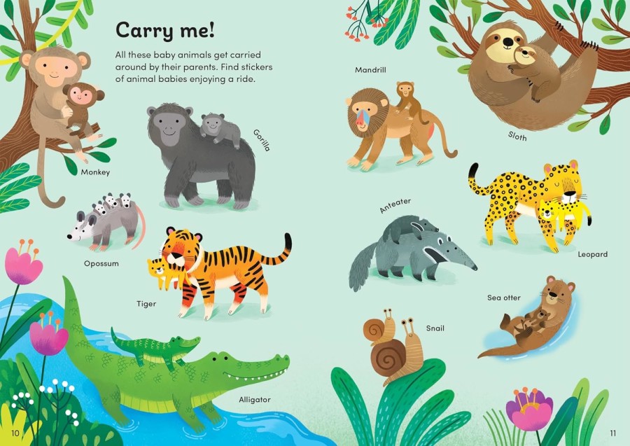 Usborne Little Stickers Baby Animals