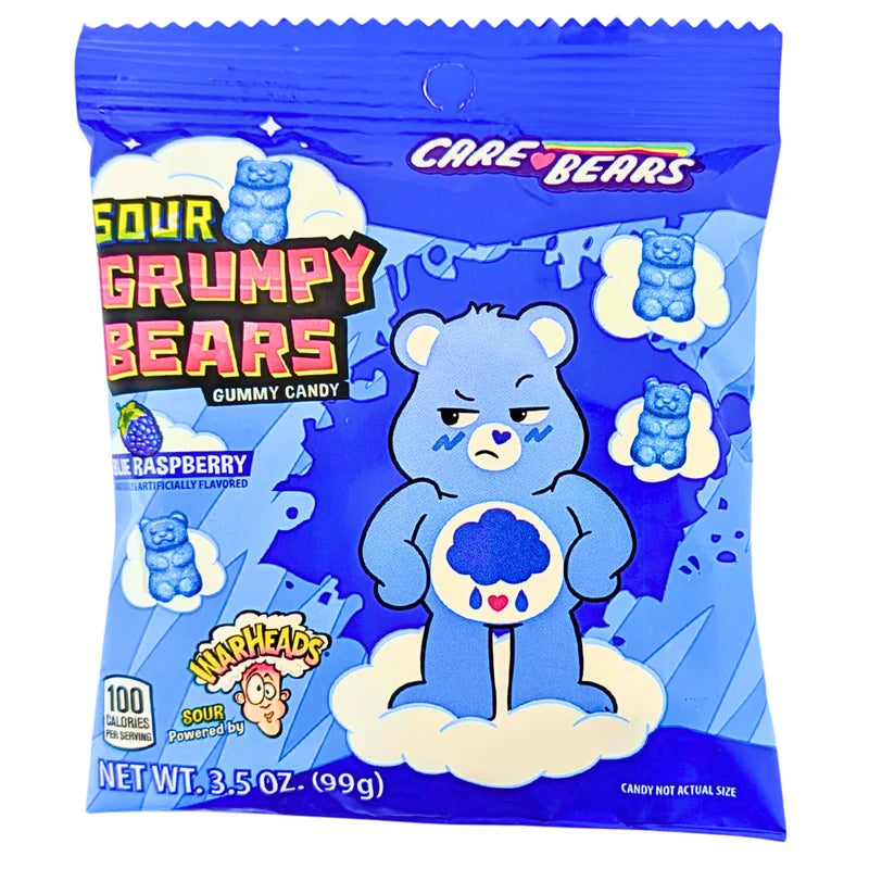 Warheads Sour Grumpy Bears Gummy Candy Bag 3.5oz